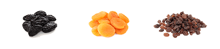 Prunes / Dried Apricots / Raisins